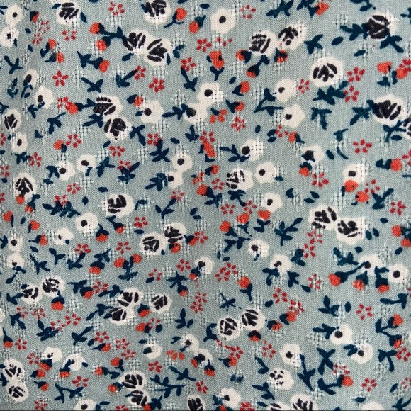 Universal Thread Green Floral Flounce Ruffle Tunic Top XL Sleeveless High Neck - Picture 2 of 12